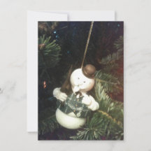 バールイヴ雪だるまクリスマスポストカード