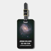 バーレッドスパイラル銀河系メシエ83.2 ラゲッジタグ (正面縦)