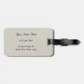 バーレッドフクロウパステルデジタルオイルペインティング ラゲッジタグ (裏面横)