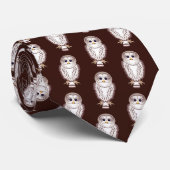 バーレッドフクロウフクロウブラウン自然愛好家 ネクタイ (ロール)