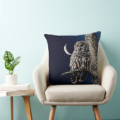 バーレッドフクロウ三日月夜空 クッション (椅子)