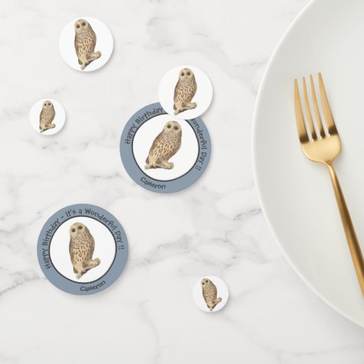 バーレッドフクロウ – 誕生日またはその他のパーティーをテーマにしたイベント コンフェッティ (グループ)