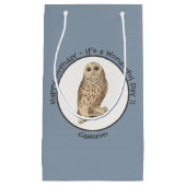 バーレッドフクロウ – 誕生日またはその他のパーティーをテーマにしたイベント スモールペーパーバッグ (正面)