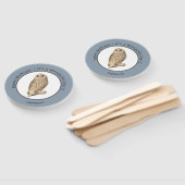 バーレッドフクロウ – 誕生日またはその他のパーティーをテーマにしたイベント ハンドファン (組立なし)