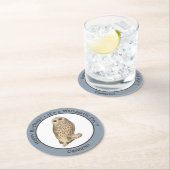 バーレッドフクロウ – 誕生日またはその他のパーティーをテーマにしたイベント ラウンドペーパーコースター (インサイチュ)