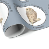 バーレッドフクロウ – 誕生日またはその他のパーティーをテーマにしたイベント ラッピングペーパー (ロールコーナー)