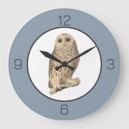バーレッドフクロウ – 誕生日またはその他のパーティーをテーマにしたイベント ラージ壁時計