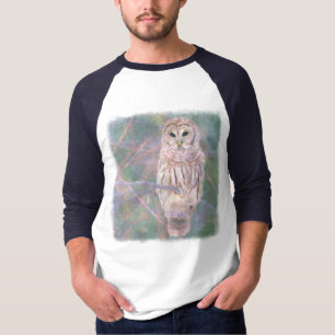 バーレッドフクロパステルオイルペインティング Tシャツ
