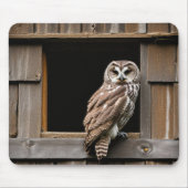 バーレッド・フクロウ マウスパッド (正面)