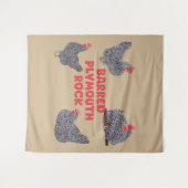 バーレッド・プリマス・ロック・チキンズ タペストリー (正面(横))