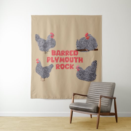 バーレッド・プリマス・ロック・チキンズ タペストリー (インサイチュ)