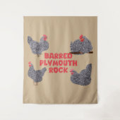 バーレッド・プリマス・ロック・チキンズ タペストリー (正面)