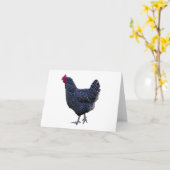 バーレッド・ロック空白の・ヘン カード (黄色い花)