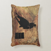 バーレルレーシングガールシルエットのテクスチグランジャ アクセントクッション (正面(垂直))