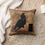 バーレルレーシングガールシルエットのテクスチグランジャ クッション (ブランケット)