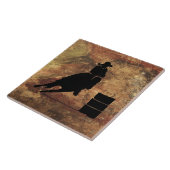 バーレルレーシングガールシルエットのテクスチグランジャ タイル (側面)