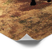 バーレルレーシングガールシルエットのテクスチグランジャ ポスター (角)