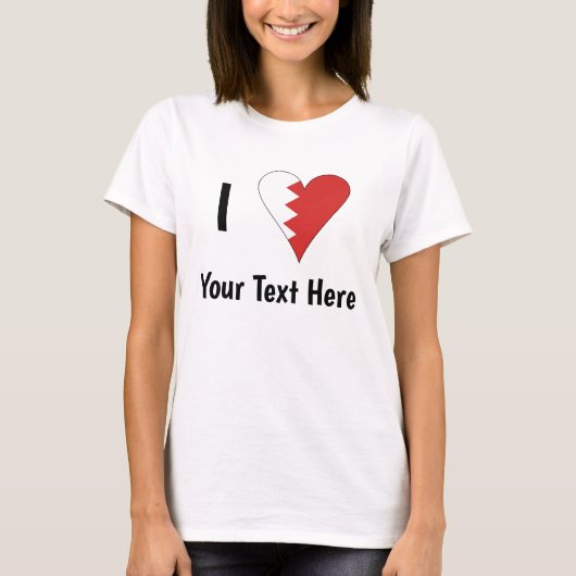 (バーレーンのハートマーク)オリジナルメッセージ入り Tシャツ (正面)