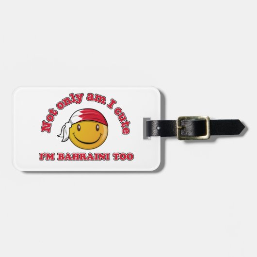 バーレーンの旗のデザイン ラゲッジタグ (正面横)