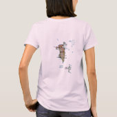 バーレーンの旗+地図+テキストTシャツ Tシャツ (裏面)