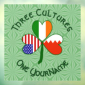 バーレーンアイルランドUSAシャムロックパーソナライズされた国旗 ウィンドウサイン (シート3)