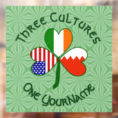 バーレーンアイルランドUSAシャムロックパーソナライズされた国旗 ウィンドウサイン (シート2)