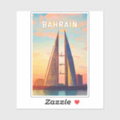 バーレーンイラストレーショントラベルアートヴィンテージ シール (シート)
