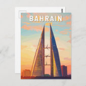 バーレーンイラストレーショントラベルアートヴィンテージ ポストカード (正面/裏面)