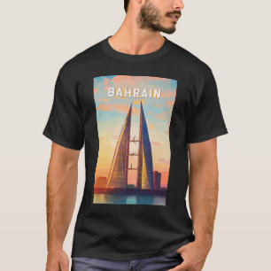 バーレーンイラストレーショントラベルアートヴィンテージ Tシャツ
