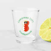 バーレーンエンジェルクリスマスパーソナライズされた国旗 ショットグラス (正面)