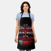 バーレーンバーレーンブリティッシュUKツリールーツ国旗 エプロン (着用した状態)