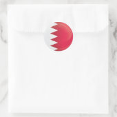 バーレーンラウンドアイコン国旗 ラウンドシール (バッグ)