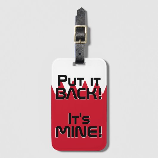 バーレーン国おもしろい旗 ラゲッジタグ (正面縦)