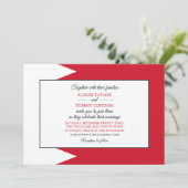 バーレーン国旗結婚 招待状 (スタンド正面)