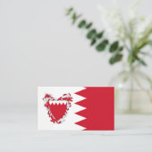 バーレーン国旗&コート・オブ・アームズ、バーレーン国旗 名刺 (スタンド正面)