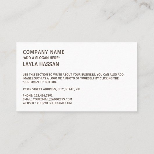 バーレーン国旗&コート・オブ・アームズ、バーレーン国旗 名刺 (裏面)