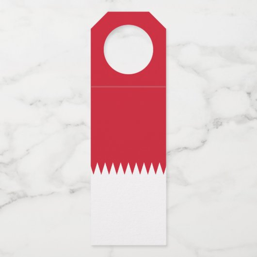 バーレーン国旗 ボトルネックタグ (正面)