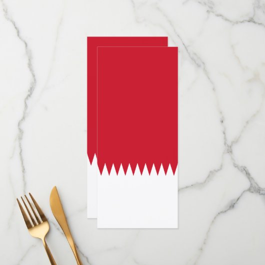 バーレーン国旗 メニュー (正面/裏面インサイチュ)