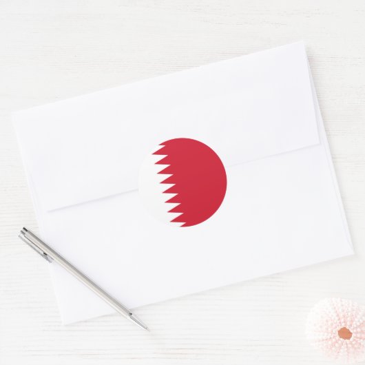 バーレーン国旗 ラウンドシール (封筒)