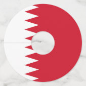 バーレーン国旗 ワイングラスタグ (正面)