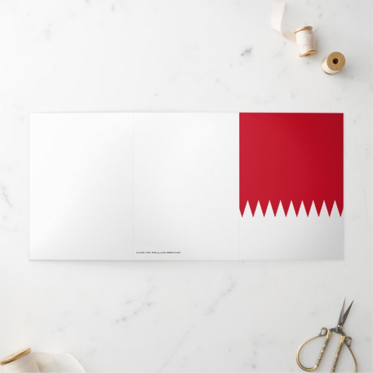 バーレーン国旗 三つ折りカード (外部)