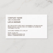 バーレーン国旗 名刺 (裏面)