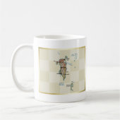 バーレーン国旗+地図マグカップ コーヒーマグカップ (左)