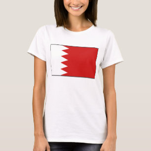 バーレーン国旗x地図Tシャツ Tシャツ