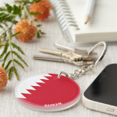 バーレーン国魅力的国国旗 キーホルダー (正面右)