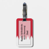 バーレーン簡単ID個人用国旗 ラゲッジタグ (裏面縦)