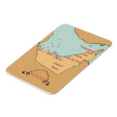 バーレーン・ヴィンテージの旅行マップ マグネット (左側)