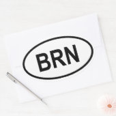 バーレーン「BRN」 楕円形シール (封筒)