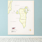 バーレ図解入りの、写真付きのンの地図 キャンバスプリント (インサイチュ (ウッドフロア))