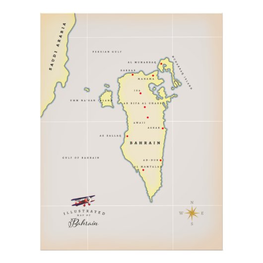 バーレ図解入りの、写真付きのンの地図 フォトプリント            (正面)